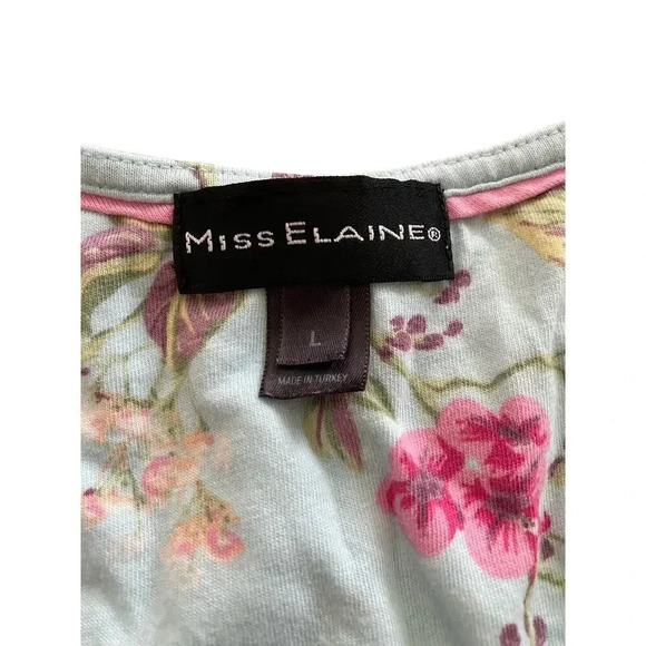 Miss Elaine Women's Multicolor Sleeveless Crew Neck Floral Top Size Large - Picture 3 of 7
